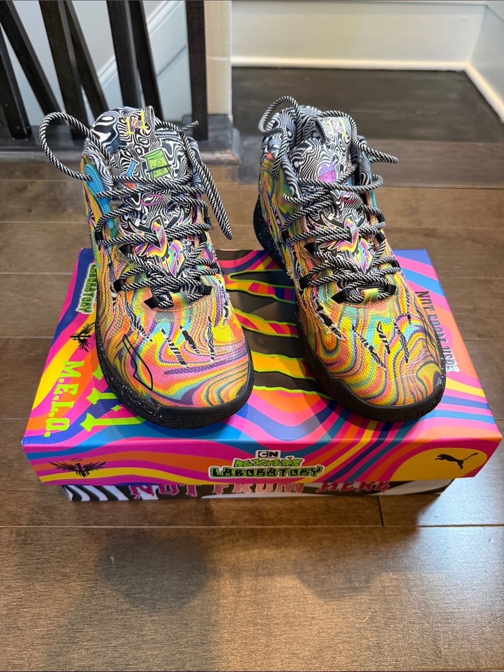 Puma Kids Rainbow Swirl High-Top Sneakers